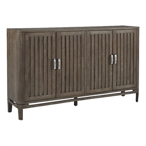 Bowery Hill Sideboard in Weathered Kona Brown With 4 Wood Doors