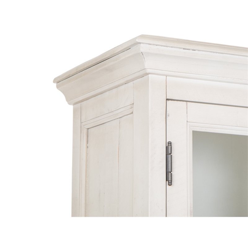 Bowery Hill Alabaster Lateral File With Hutch and Locking Drawers