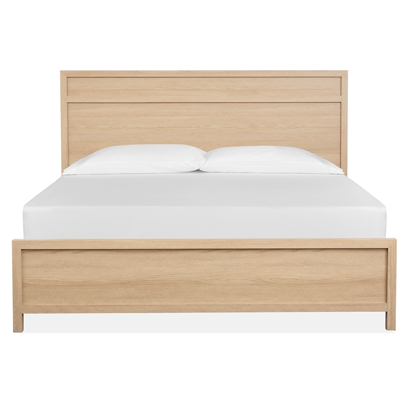 Bowery Hill Queen Panel Bed in Sandstone Beige With 800 lbs Capacity