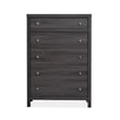 Bowery Hill 5-Drawer Bedroom Chest in Raisin Black With Soft Close