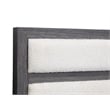 Bowery Hill Contemporary King Upholstered Panel Bed in Raisin Black