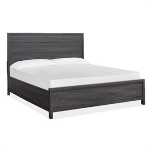 Bowery Hill King Panel Bed in Raisin Black With 800 lbs Capacity