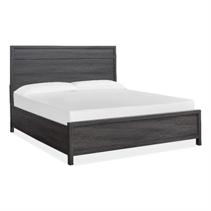 Bowery Hill Queen Panel Bed in Raisin Black With 800 lbs Capacity