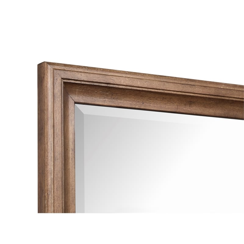 Bowery Hill 6-Drawer Dresser With Landscape Mirror in Florentine Walnut