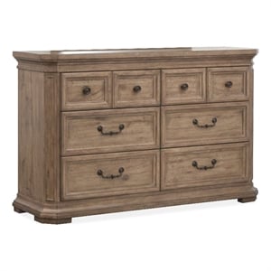 Bowery Hill 5-Drawer Chest in Florentine Walnut With Felt-Lined Drawers