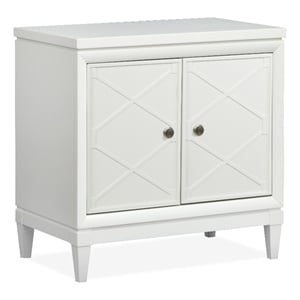 Bowery Hill 2-Door Nightstand With USB Charger and Type C in Whisper White