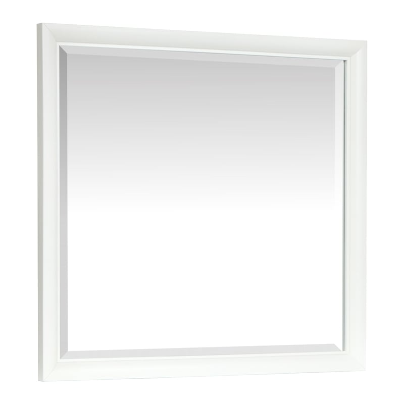 Bowery Hill 6-Drawer Dresser With Landscape Mirror in Whisper White