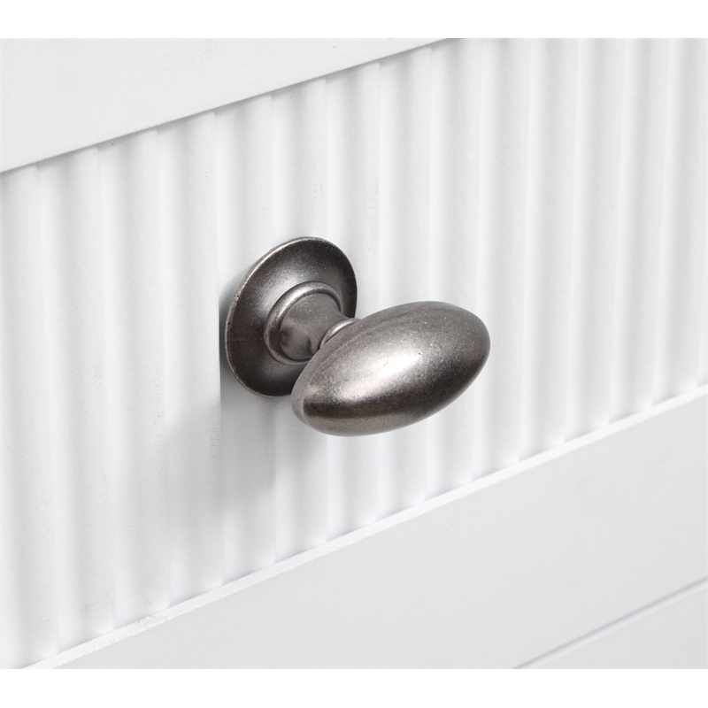 Bowery Hill 5-Drawer Chest in White Whisp and Sand With Soft Close