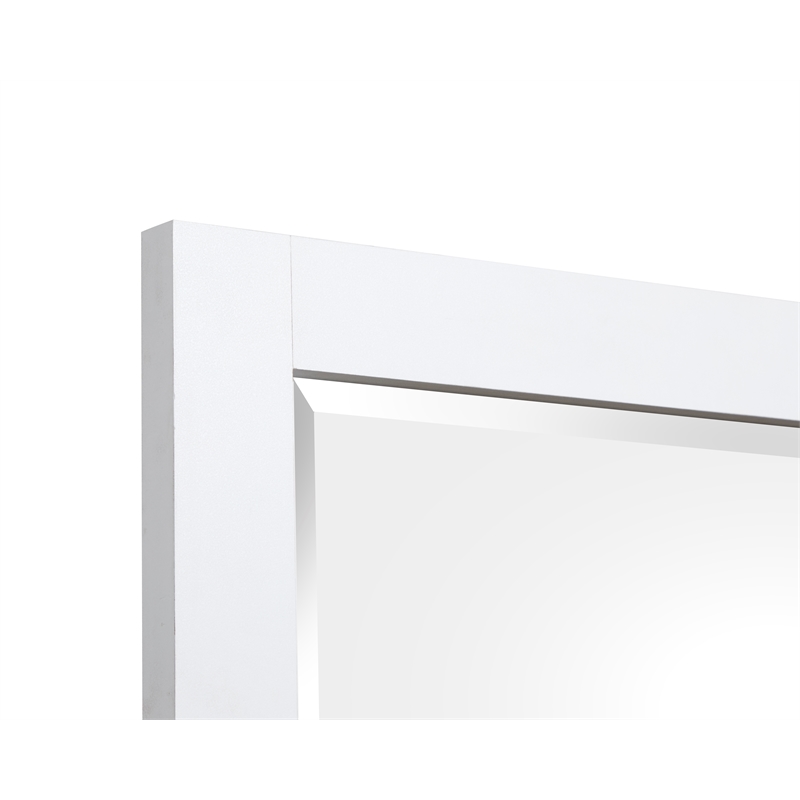 Bowery Hill 6-Drawer Dresser With Portrait Mirror in White Whisp and Sand