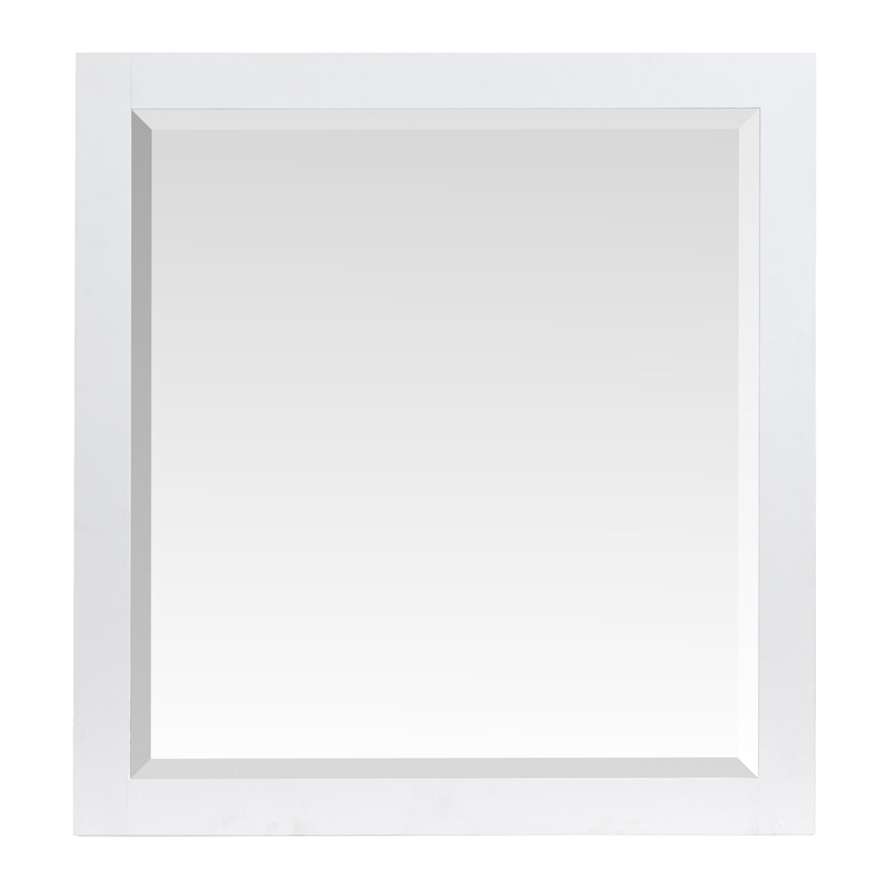 Bowery Hill 8-Drawer Chesser With Portrait Mirror in White Whisp and Sand