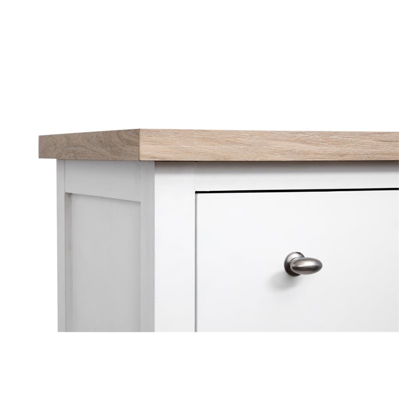 Bowery Hill 6-Drawer Dresser in White Whisp and Sand With Soft Close