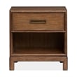 Bowery Hill Open Nightstand With Felt-Lined Drawer in Russet