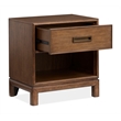 Bowery Hill Open Nightstand With Felt-Lined Drawer in Russet
