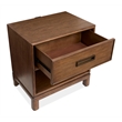 Bowery Hill Open Nightstand With Felt-Lined Drawer in Russet