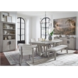 Bowery Hill Contemporary Upholstered Host Chair 2-Pack in Dorian Grey