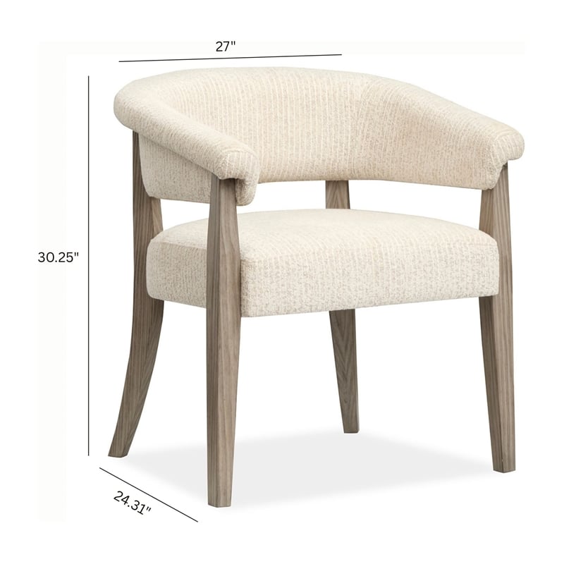 Bowery Hill Contemporary Upholstered Host Chair 2-Pack in Dorian Grey