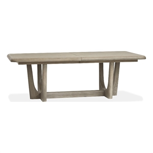 Bowery Hill Extendable Trestle Dining Table 90&quot to 114&quot in Dorian Grey