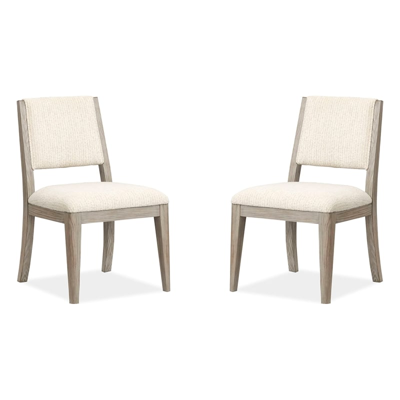 Bowery Hill Contemporary Upholstered Side Chair 2-Pack in Dorian Grey