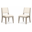 Bowery Hill Contemporary Upholstered Side Chair 2-Pack in Dorian Grey