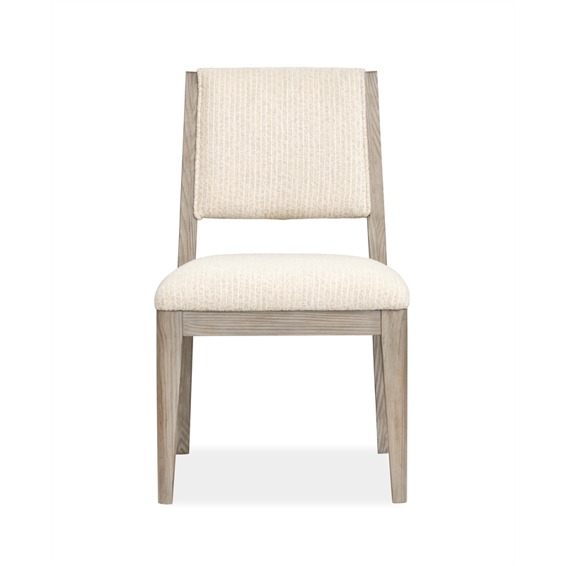 Bowery Hill Contemporary Upholstered Side Chair 2-Pack in Dorian Grey