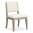 Bowery Hill Contemporary Upholstered Side Chair 2-Pack in Dorian Grey