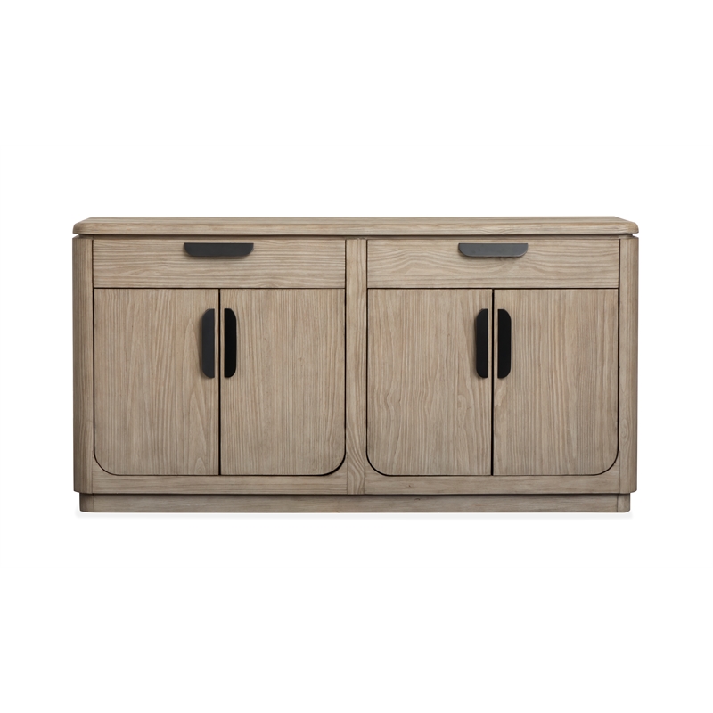 Bowery Hill Server With 2 Drawers and 4 Doors in Dorian Grey