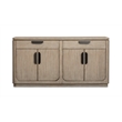 Bowery Hill Server With 2 Drawers and 4 Doors in Dorian Grey