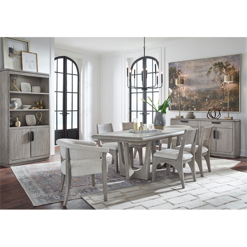 Bowery Hill Server With 2 Drawers and 4 Doors in Dorian Grey