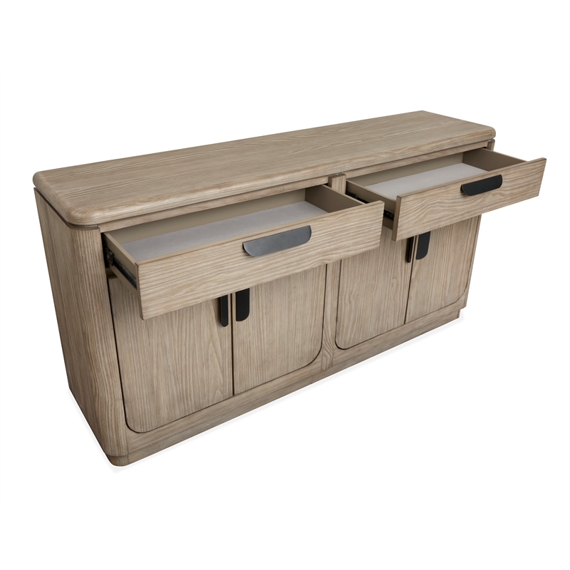 Bowery Hill Server With 2 Drawers and 4 Doors in Dorian Grey