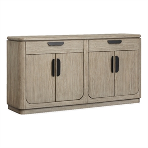 Bowery Hill Server With 2 Drawers and 4 Doors in Dorian Grey