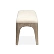 Bowery Hill Contemporary Upholstered Long Bench in Dorian Grey