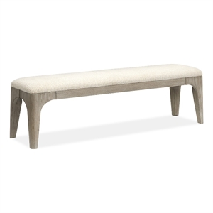 Bowery Hill Contemporary Upholstered Long Bench in Dorian Grey