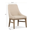 Bowery Hill Contemporary Upholstered Arm Chair 2-Pack in Swiss Coffee
