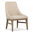 Bowery Hill Contemporary Upholstered Arm Chair 2-Pack in Swiss Coffee