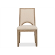 Bowery Hill Contemporary Upholstered Side Chair 2-Pack in Swiss Coffee