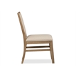 Bowery Hill Contemporary Upholstered Side Chair 2-Pack in Swiss Coffee