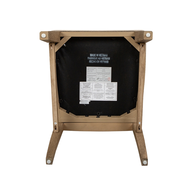 Bowery Hill Contemporary Upholstered Side Chair 2-Pack in Swiss Coffee