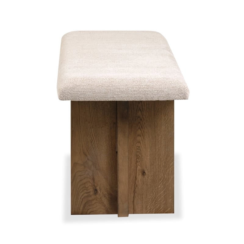 Bowery Hill Upholstered Bench in Harvest Brown With 500 lb Capacity