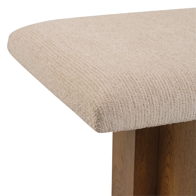 Bowery Hill Upholstered Bench in Harvest Brown With 500 lb Capacity