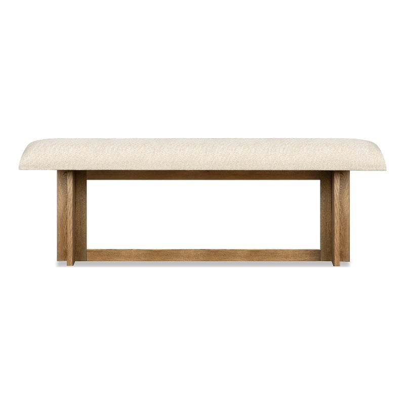 Bowery Hill Upholstered Bench in Harvest Brown With 500 lb Capacity