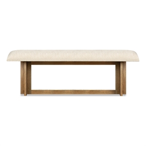 Bowery Hill Upholstered Bench in Harvest Brown With 500 lb Capacity