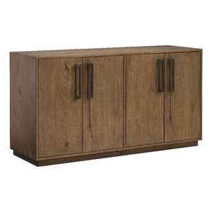 Bowery Hill 4-Door Buffet in Harvest Brown With Adjustable Shelves
