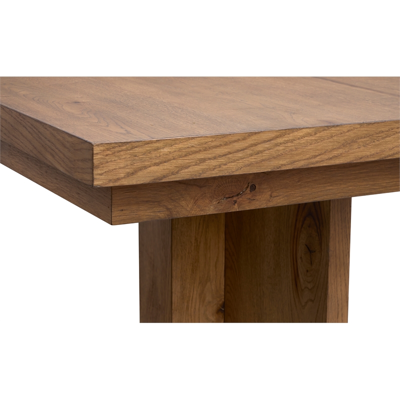 Bowery Hill Extendable Trestle Dining Table 66