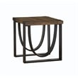 Bowery Hill Rectangular End Table in Rustic Honey and Distressed Iron