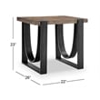 Bowery Hill Rectangular End Table in Rustic Honey and Distressed Iron