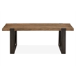 Bowery Hill Rectangular Cocktail Table in Rustic Honey and Distressed Iron
