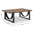 Bowery Hill Rectangular Cocktail Table in Rustic Honey and Distressed Iron