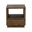Bowery Hill Contemporary Rectangular End Table With Drawer in Tobacco
