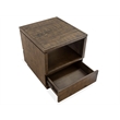 Bowery Hill Contemporary Rectangular End Table With Drawer in Tobacco