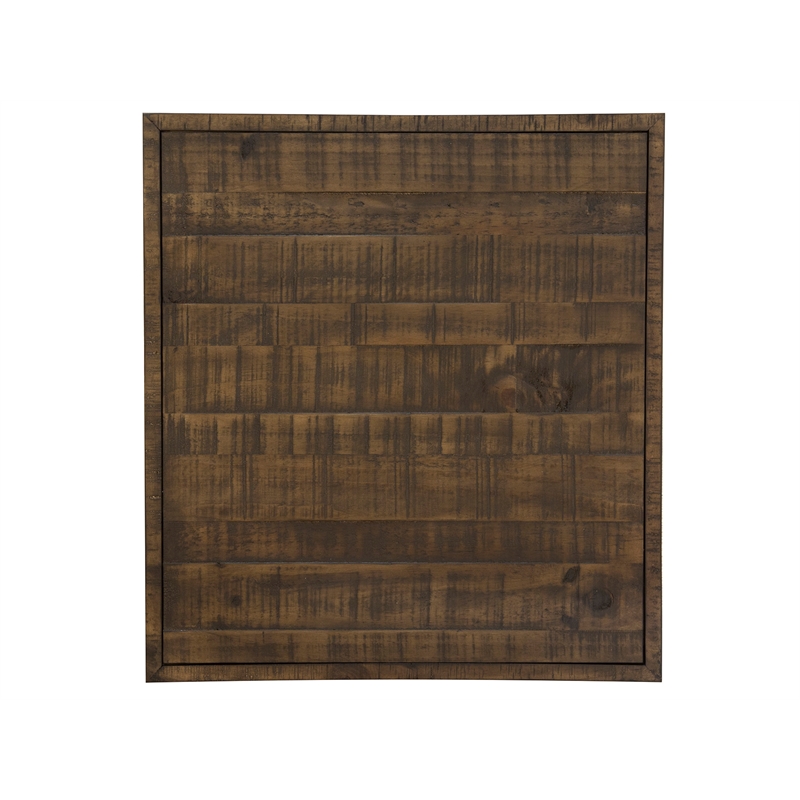 Bowery Hill Contemporary Rectangular End Table With Drawer in Tobacco